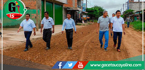 Alcalde de Manantay supervisa el arreglo de calles en los AA.HH. del distrito