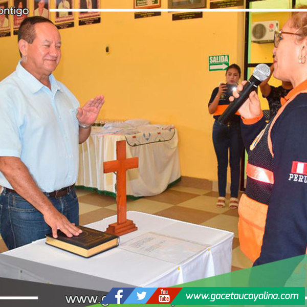 Alcalde de Atalaya juramenta como presidente de la plataforma provincial de defensa civil