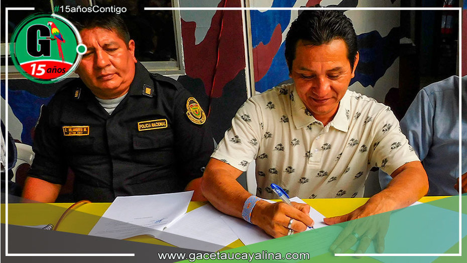 Municipalidad distrital de Manantay y PNP firman convenio de plan de seguridad ciudadana