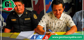 Municipalidad distrital de Manantay y PNP firman convenio de plan de seguridad ciudadana