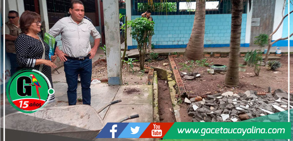 GOREU refaccionará aulas de I.E. La Inmaculada afectadas por el incendio