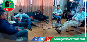 Alcalde de Manantay recibió al jefe de la XXIII Macrepol Ucayali 