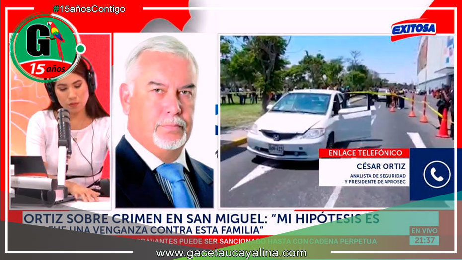 Cesar Ortiz Sobre el crimen en San Miguel: "Mi hipótesis es que fue una venganza contra esta familia"