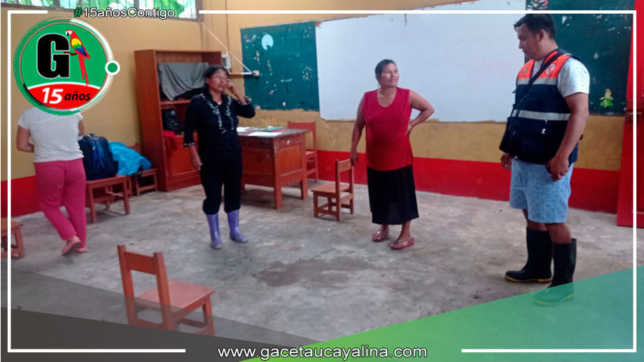 Defensa civil realiza visita a Instituciones Educativas para conocer estado situacional de sus ambientes en Atalaya