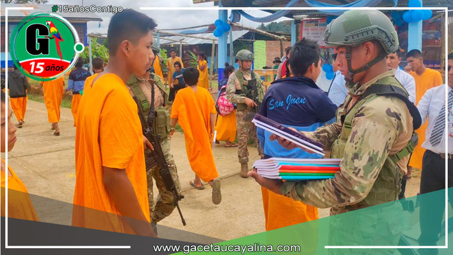 Ejército peruano viene apoyando inicio de clases en el VRAEM
