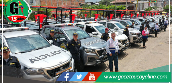 Goreu oficializó transferencia de patrulleros y equipos para la PNP en Ucayali 