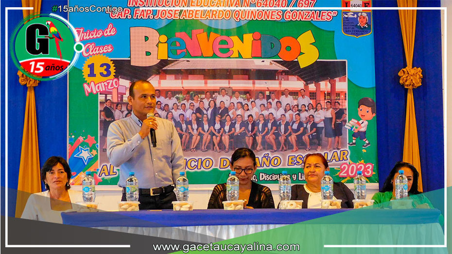 Municipalidad de manantay participó en apertura del año escolar de la I.E. José Abelardo Quiñones