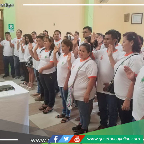 Juramentan a integrantes del voluntariado de emergencias y desastres de defensa civil en Atalaya 