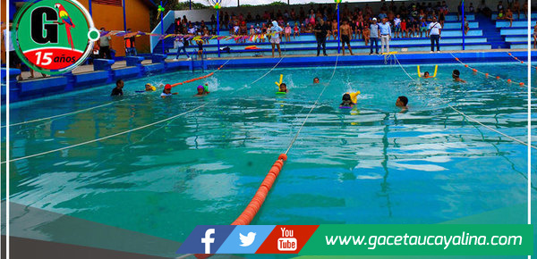 Mas de 200 niños y niñas participaron en taller de natación en la piscina olímpica