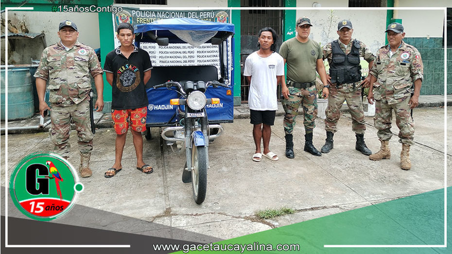 En patrullaje nocturno Serenazgo y PNP de Atalaya, logró la ubicación de 2 sujetos que robaron un motokar
