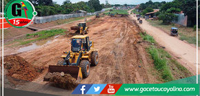 Municipalidad de Manantay en alianza con la empresa Cat Perú, nivelaron varias cuadras de la Av. Ramiro Prialé