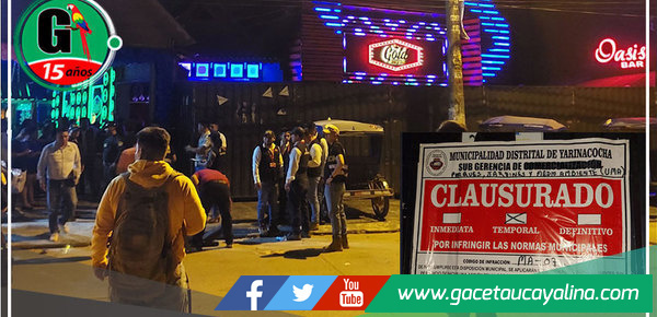 Municipalidad de Yarinacocha Clausura y multa cuatro locales nocturnos por ruido excesivo 