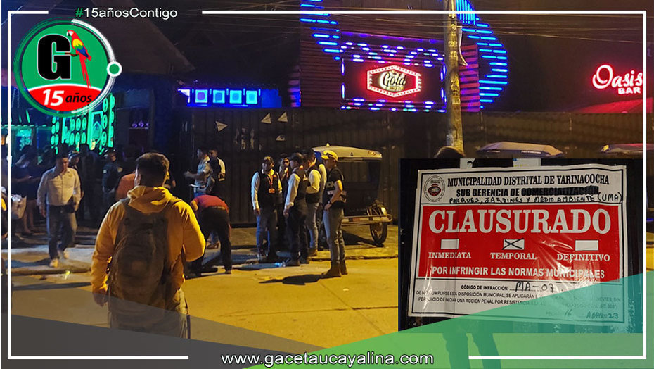 Municipalidad de Yarinacocha Clausura y multa cuatro locales nocturnos por ruido excesivo