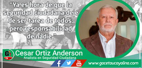 Ya es hora de que la seguridad ciudadana deje de ser tarea de todos, pero responsabilidad de nadie 