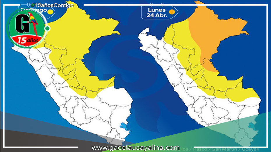 Lluvias moderadas a fuertes prevén en la Selva hoy y mañana