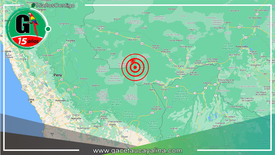 Esta madrugada Purús fue remecida por sismo de magnitud 5.0