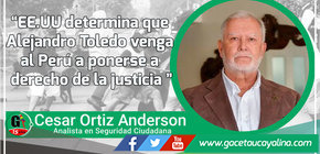 EE.UU determina que Alejandro Toledo venga al Perú a ponerse a derecho de la justicia 