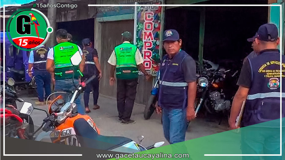 Municipalidad de Manantay realiza operativos para erradicar venta de motos en veredas