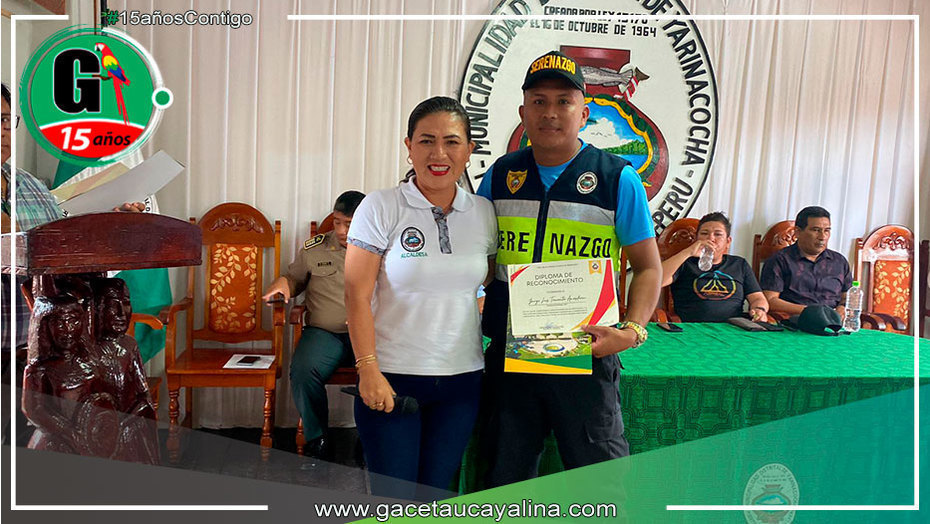 Serenos de Yarinacocha y efectivo policial fueron distinguidos