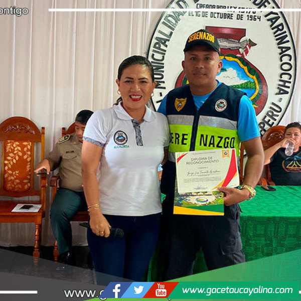 Serenos de Yarinacocha y efectivo policial fueron distinguidos  