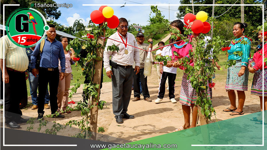 Inauguran alcantarilla en la C.N. de Cachiyacu en la provincia de Ucayali