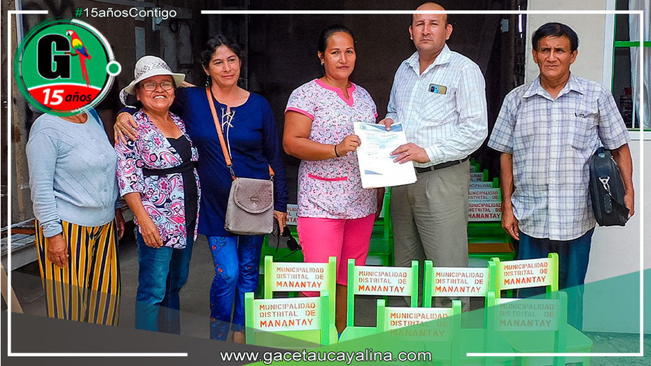 Municipalidad de Manantay entregó donación de sillas a la I.E.I. “Luz Divina”