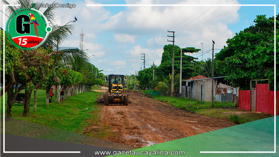 Municipalidad de Manantay arregla calles y descolmata caños naturales del A.H. Nueva América