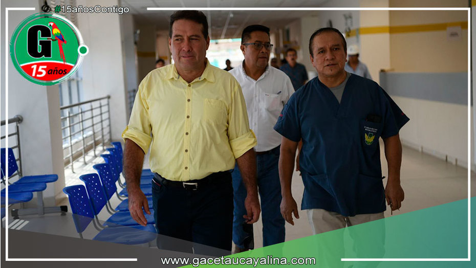 Gobernador regional inspeccionó traslado de hospitalización al nuevo hospital regional de Pucallpa pabellón A