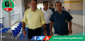 Gobernador regional inspeccionó traslado de hospitalización al nuevo hospital regional de Pucallpa pabellón A 