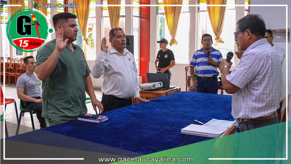 Alcalde Rodolfo Lovo Tello lidera la juramentación e incorporación de nuevos funcionarios en el COPROSEC Ucayali