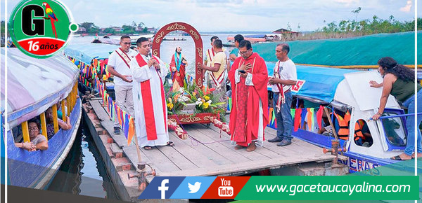 Devotos participan en procesión acuática de San Pedro Apóstol en Bellavista Nanay