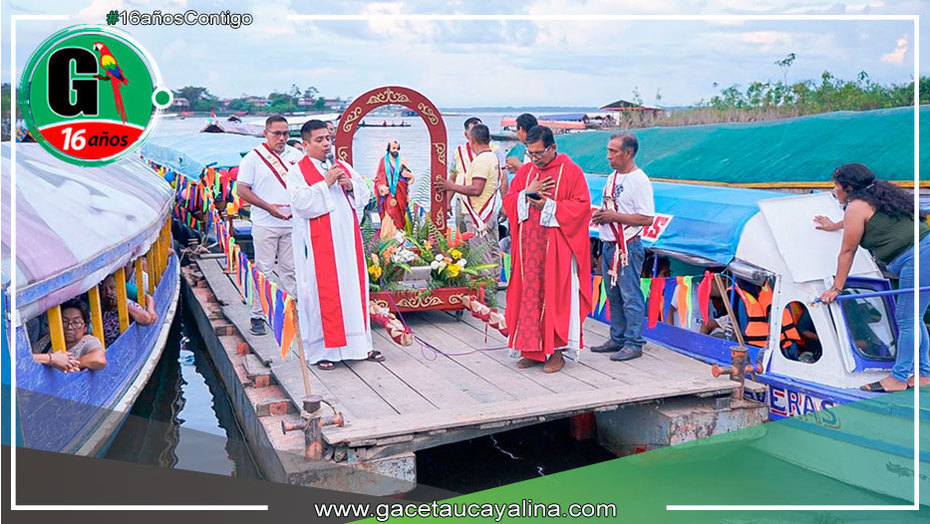 Devotos participan en procesión acuática de San Pedro Apóstol en Bellavista Nanay