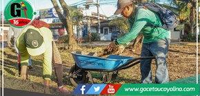 Recuperan espacios de áreas verdes en la Av. Sáenz Peña en la ciudad de Pucallpa
