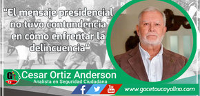 El mensaje presidencial no tuvo contundencia en cómo enfrentar la delincuencia