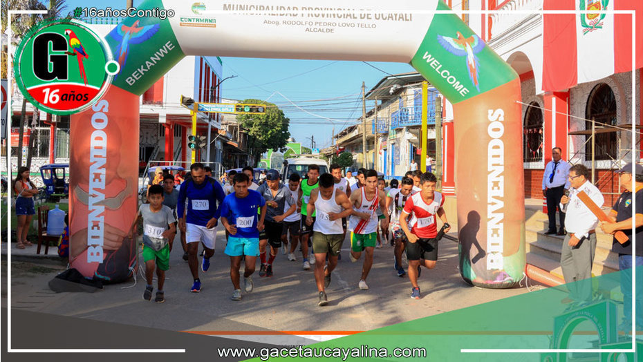 Alcalde Rodolfo Lovo Tello lideró exitosa Maratón 15k con jóvenes deportistas en Contamana