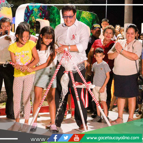 Alcalde de la Provincia de Ucayali inaugura mirador turístico en "Barrio Jerusalén"