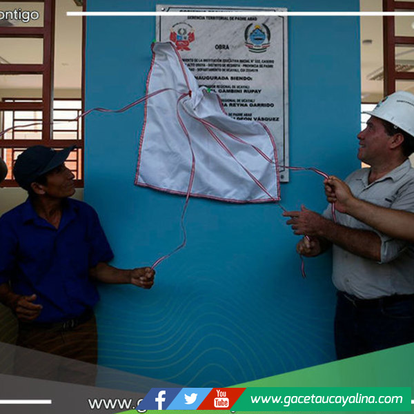 Inauguran I.E. Inicial en el caserío Nolberth en Neshuya 