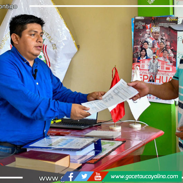 Alcalde de Sepahua impulsa Proyecto Educativo en Barrio Santa Elena 