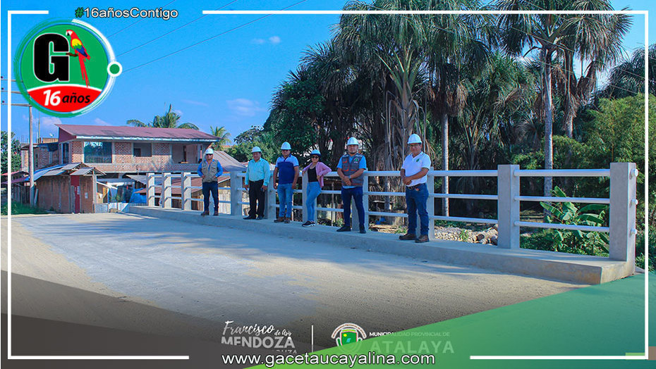 Recepcionan obra de Puente en Pascual Alegre en Atalaya