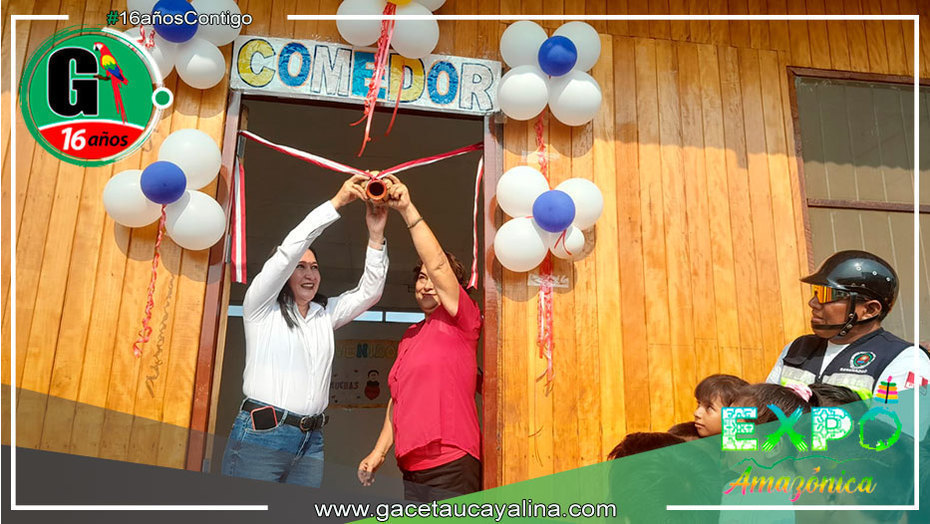 Alcaldesa provincial inauguró comedor escolar de la i.E. N°65287 Julio Gómez Romero