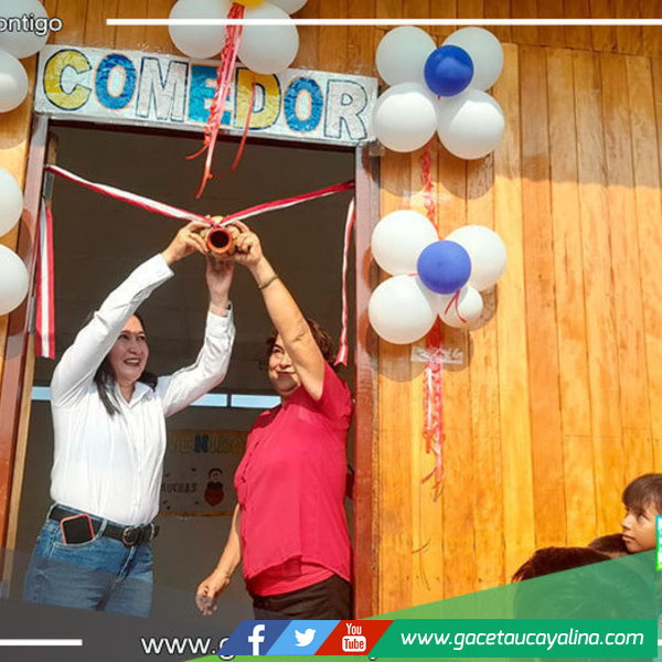 Alcaldesa provincial inauguró comedor escolar de la i.E. N°65287 Julio Gómez Romero