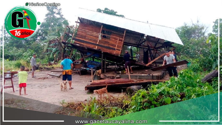 Pasco: vientos fuertes causan daños en techos de viviendas