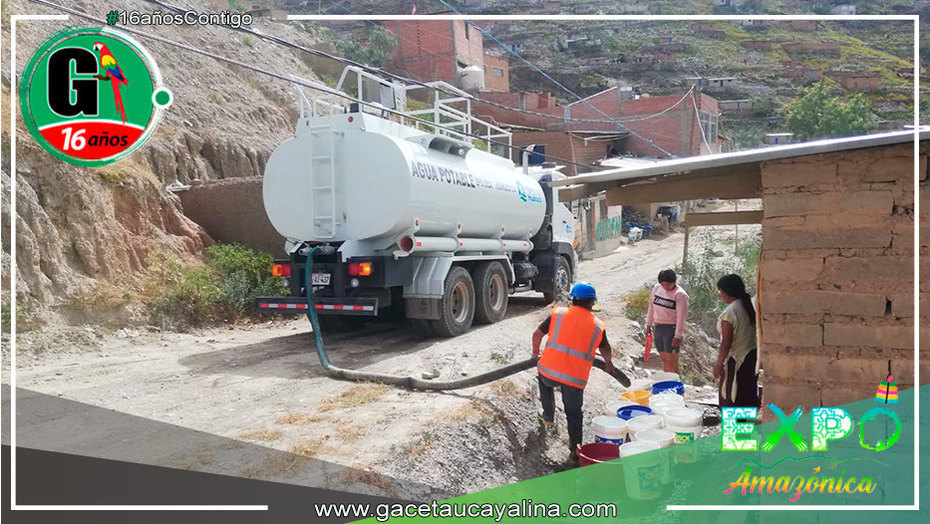 Pobladores de asentamientos humanos de Huánuco reciben agua
