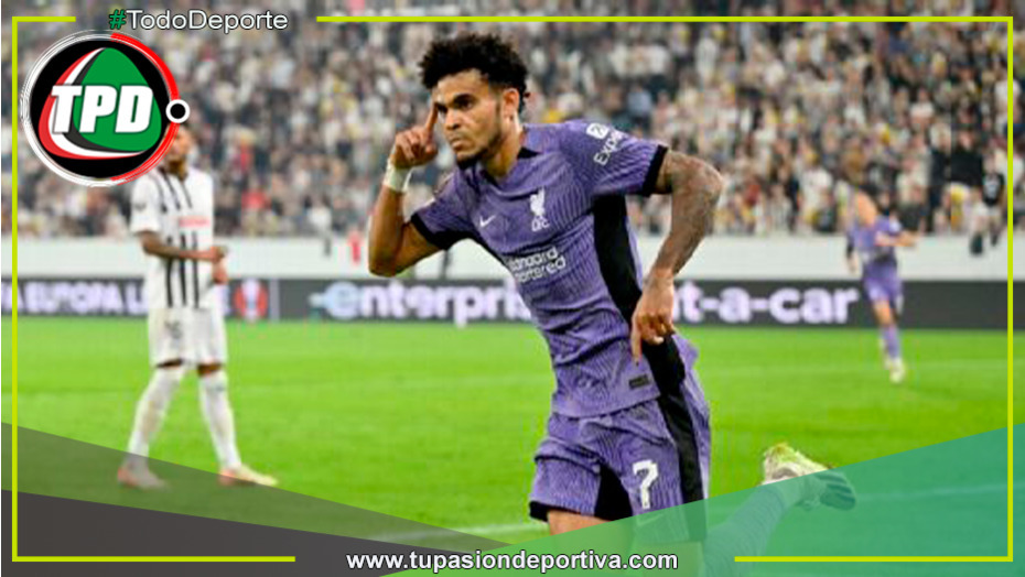 El delantero colombiano Luis Díaz encaminó la victoria del Liverpool en la Europa League