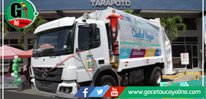 Las recién llegadas compactadoras de la MPSM transitan sin placas ni seguro SOAT. 