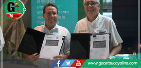 Gobernador de Ucayali y Director de Serfor Firman Protocolo para Mejorar Manejo de Recursos Forestales y Fauna Silvestre en Expo Amazónica 2023