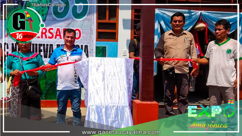 Alcalde de Tahuanía, "Gallito", entrega obra de mejora en comunidad nativa Nueva Fenicia