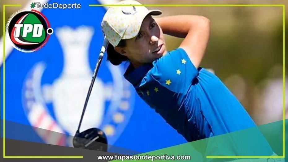 Carlota Ciganda, la destacada jugadora que asegura la Solheim Cup para el equipo europeo por segunda vez consecutiva.