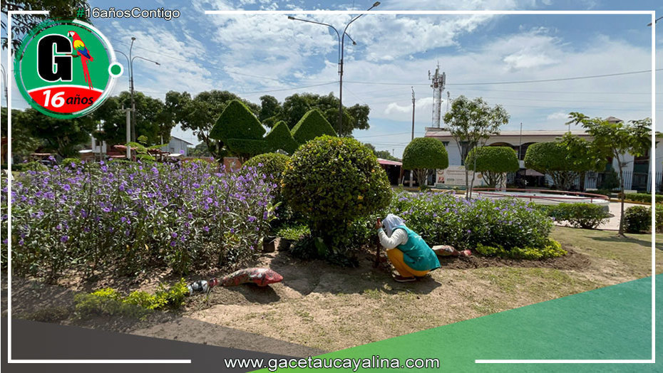 Embellecimiento y mantenimiento de áreas verdes en Yarinacocha