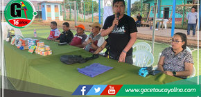 Alcalde de Yurúa distribuye canastas de víveres en segunda entrega de Qali Warma